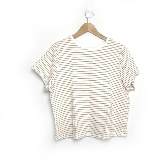 Old Navy Striped Crop Tee - Picture 1 of 8